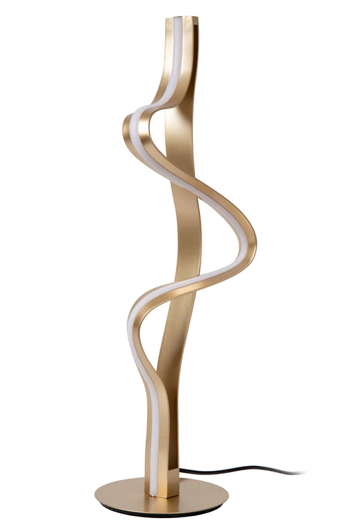 Lucide LAMBADA - Table lamp - LED Dim. - 1x19W 2700K - Matt Gold / Brass | Premium - turned off